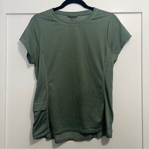 American Outdoorsman Green Athletic Hiking Short Sleeve Womens Shirt with Pocket